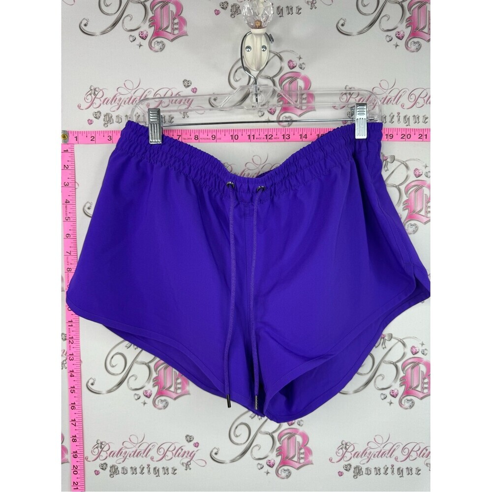 Censored shorts Vibrant Purple Athletic Drawstring Shorts flowy bright